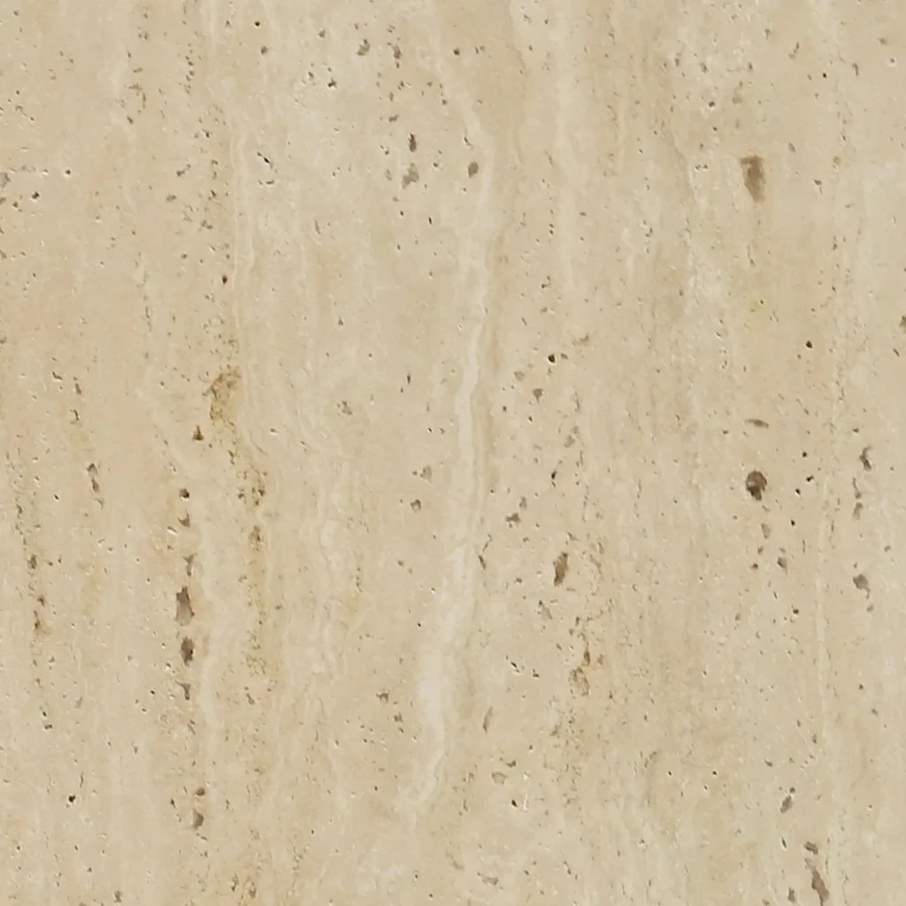 Ivory travertine with natural pores and soft banding